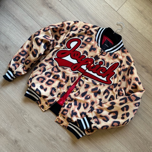 Joyrich Leopard Print Logo Puffer Bomber Jacket Men's XS - Picture 7 of 7